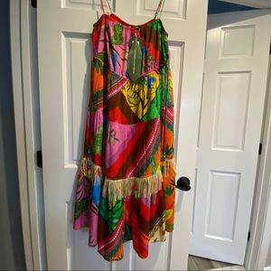 🍍FARM Rio Palila Fringe Midi Dress